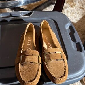 Calvin Klein Women's Brown Suede Loafers